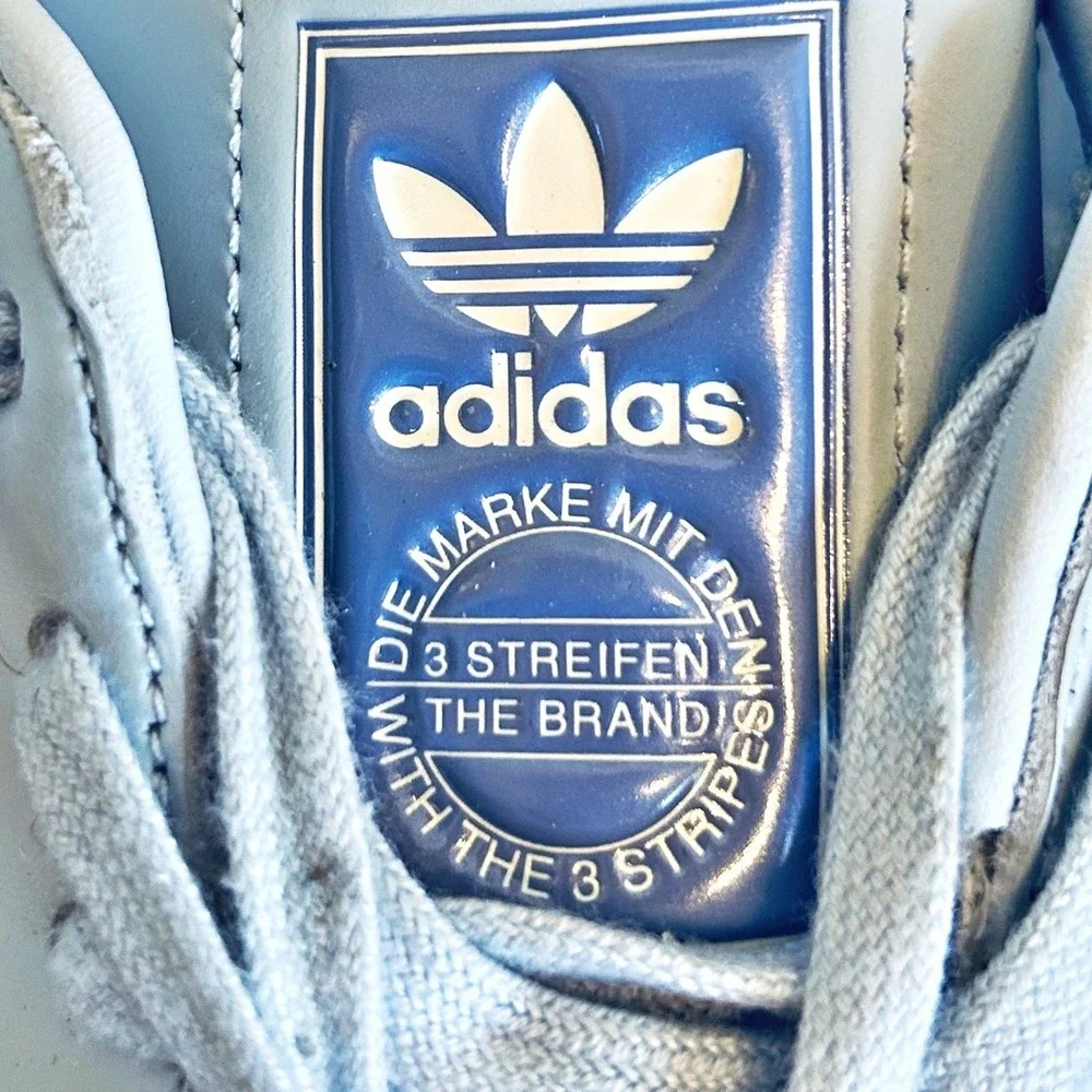 Adidas Samba Sneakers XLG Sambae Womens 11 Light Blue White Platform Gum Sole OG